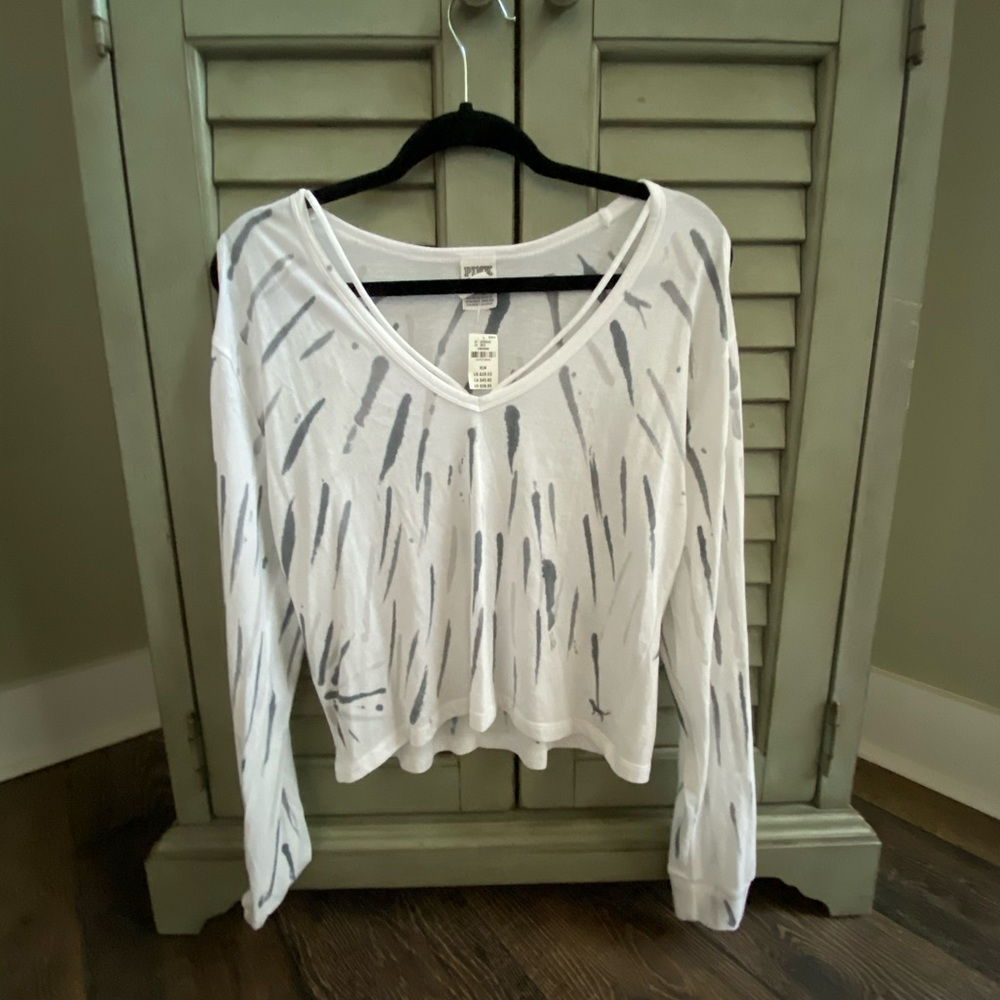 NWT PINK Crop Top with Cold Shoulder